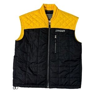 Spyder Black and Yellow Quilted Vest